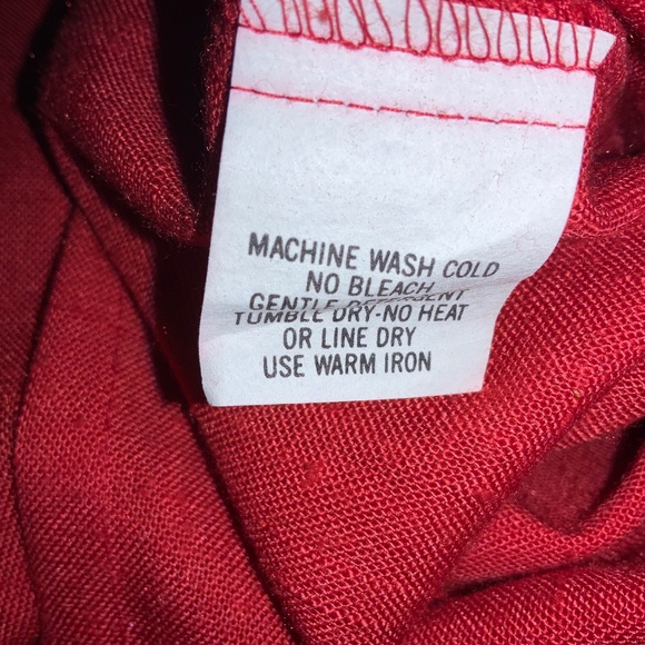 Vintage Caron Chicago Red Double Breasted Short Sleeved Dress Sz 10 - Picture 6 of 6